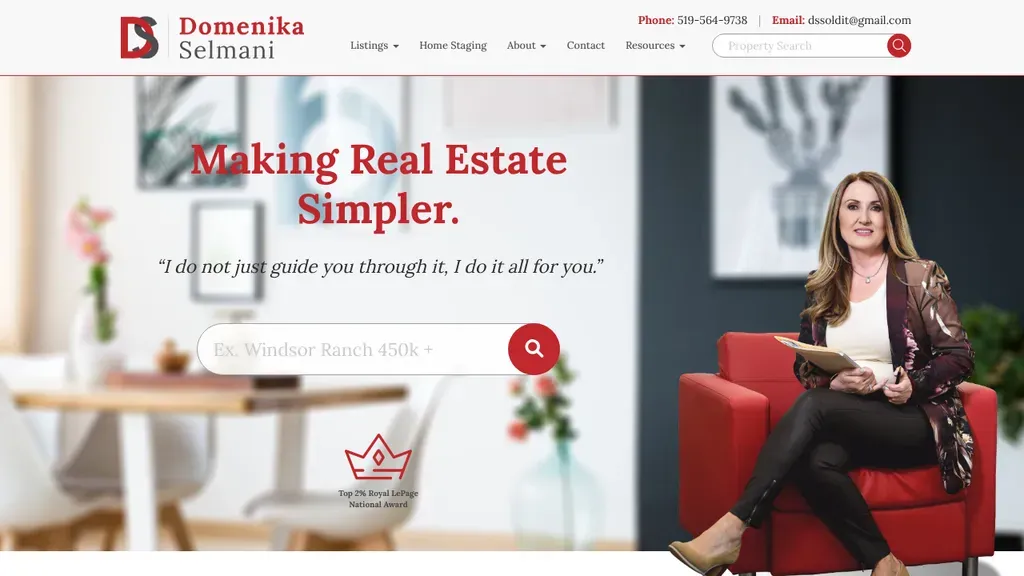 Domenika Selmani REALTOR website