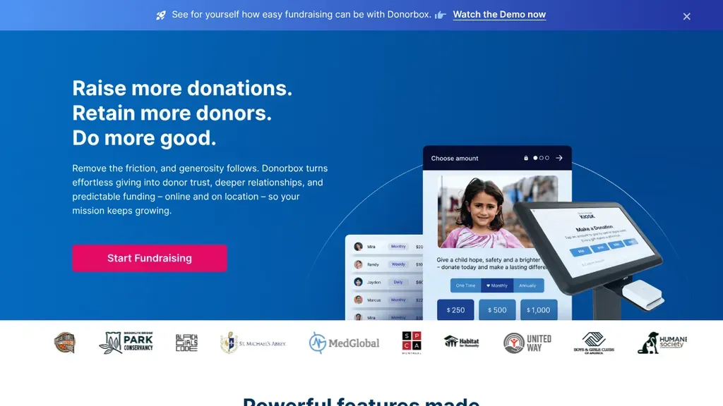 DonorBox sitio web