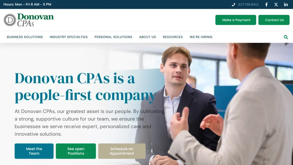 Donovan CPAs sitio web