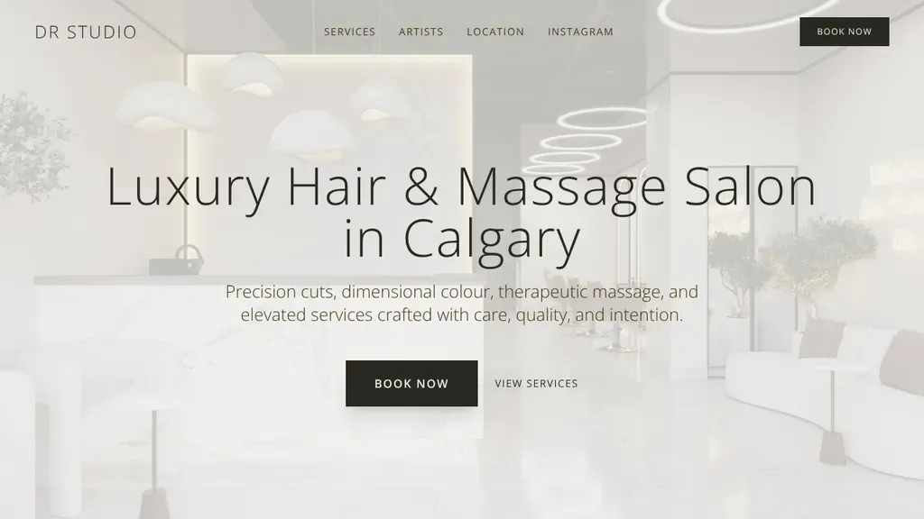 DR Beauty Studio website