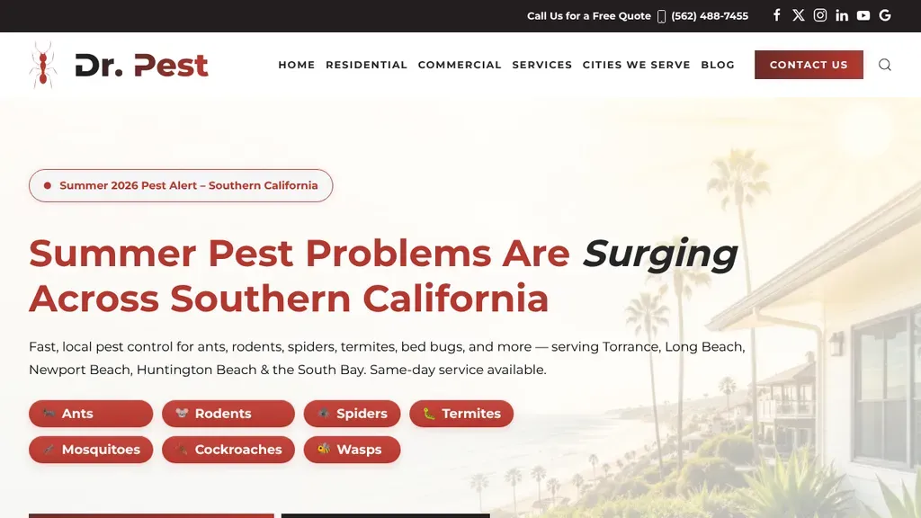 Dr. Pest sitio web