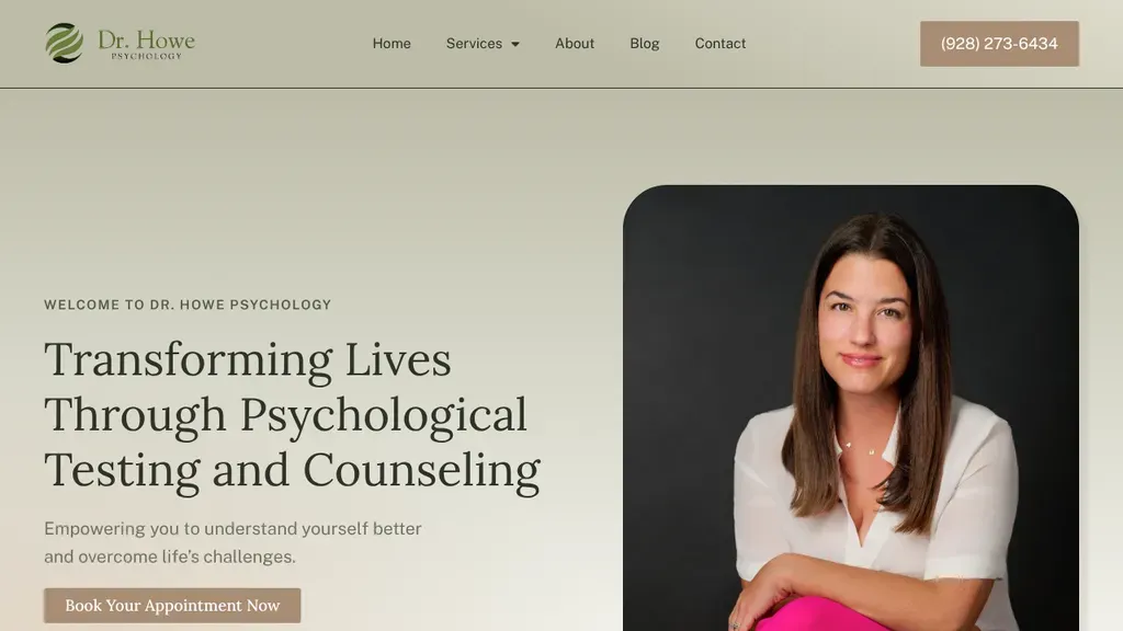 Dr. Savana Howe Psychology sitio web