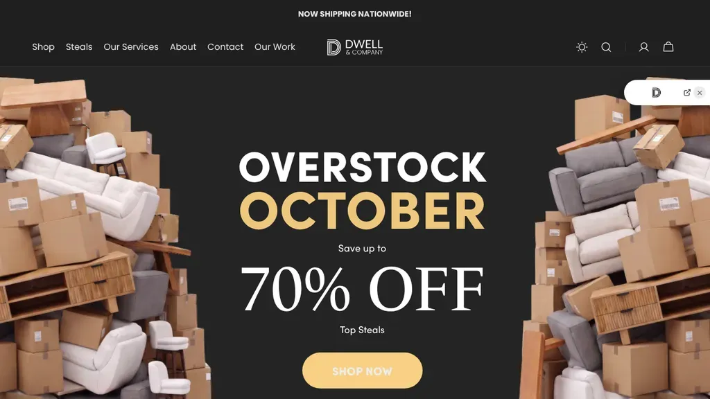 Dwell & Company sitio web