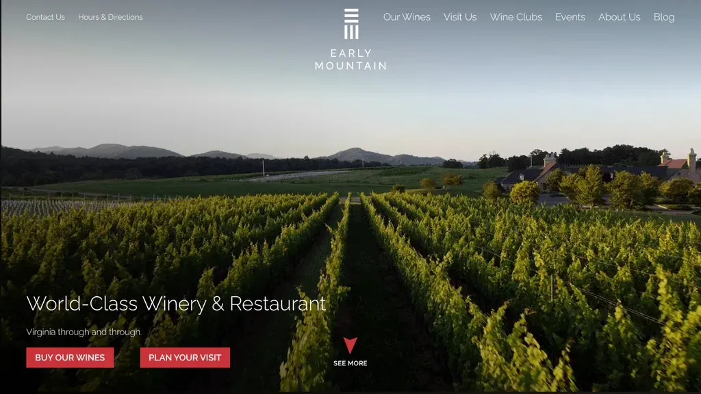 Early Mountain Vineyards sitio web