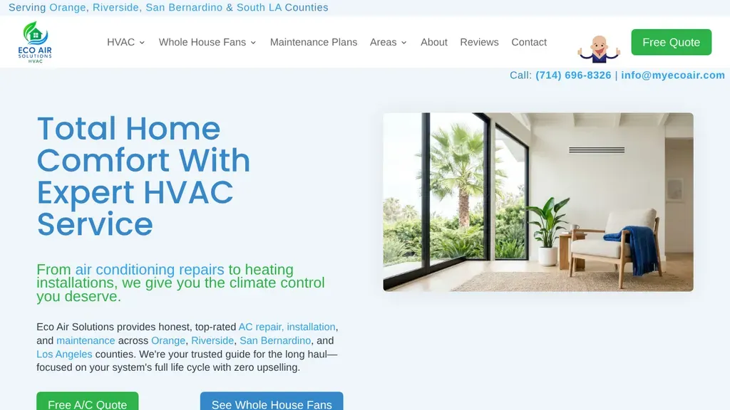 Eco Air Solutions sitio web