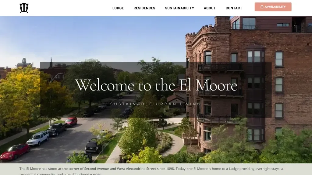 El Moore Lodge & Residences sitio web