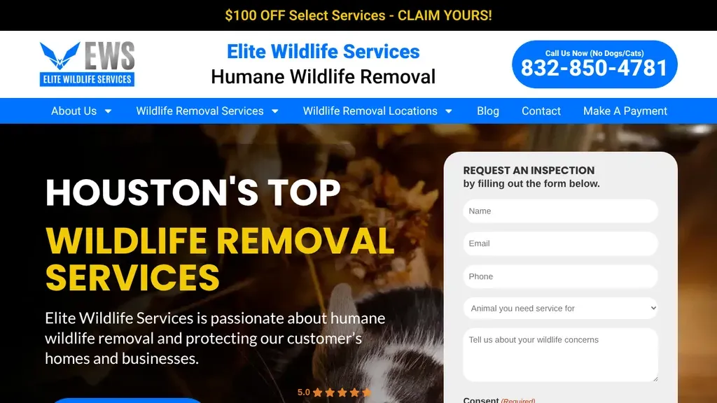 Elite Wildlife Services sitio web