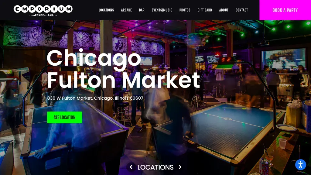 Emporium Arcade Bar sitio web