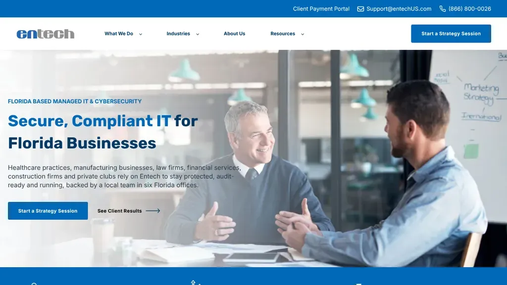 Entech sitio web