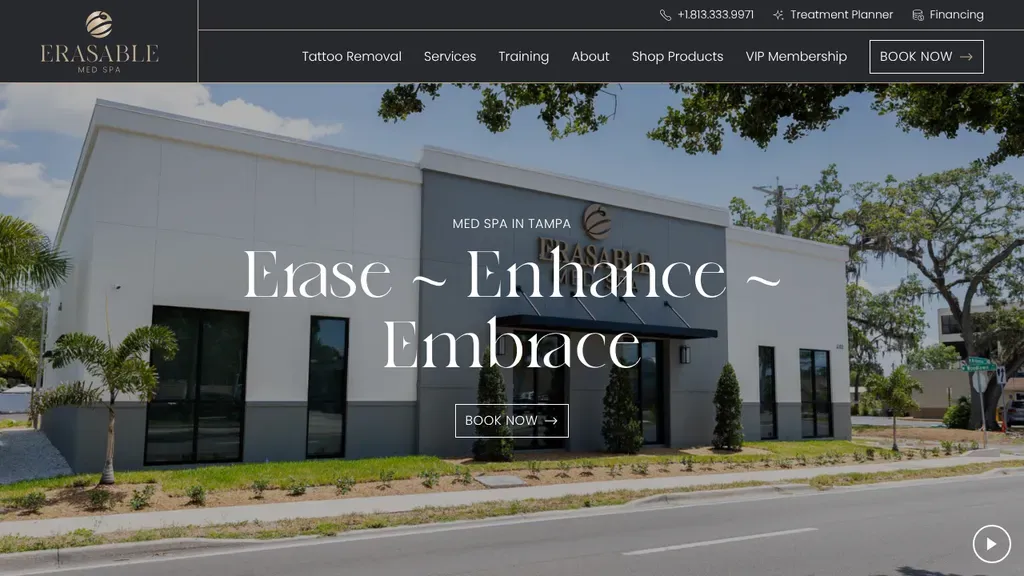 Erasable Med Spa sitio web