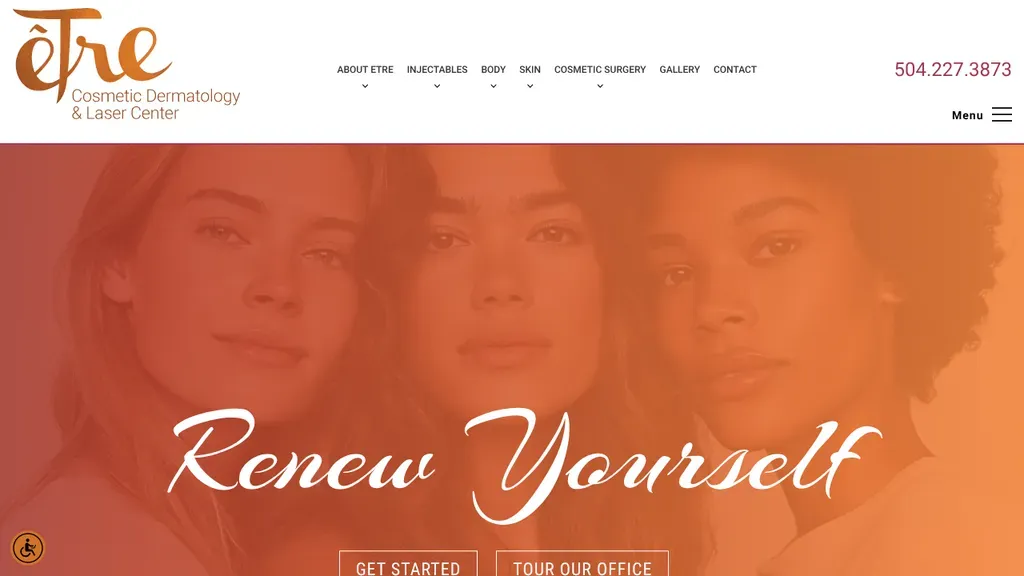 Etre Cosmetic Dermatology & Laser Center sitio web