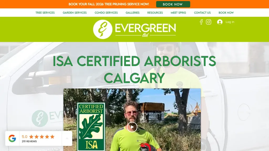 Evergreen sitio web