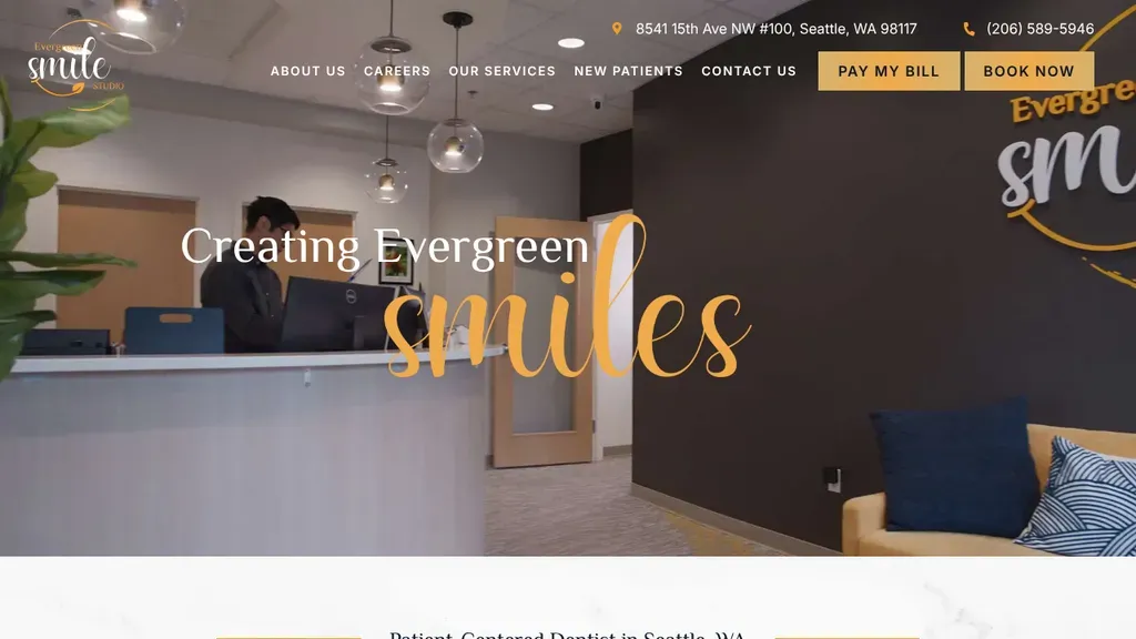 Evergreen Smile Studio sitio web