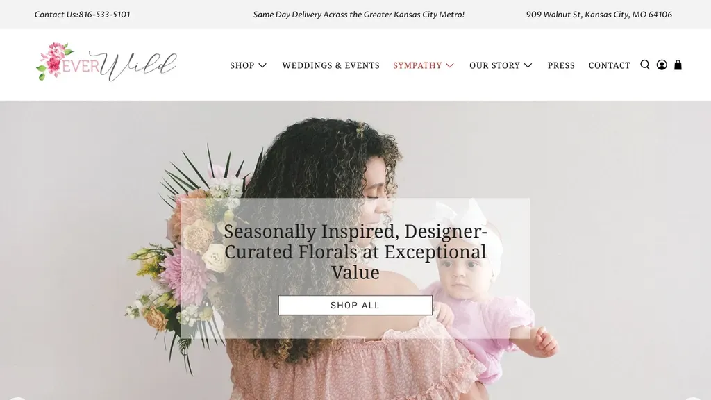EverWild Florals sitio web
