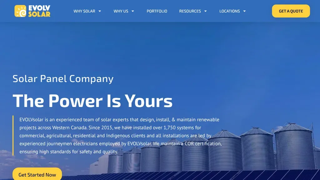 EVOLVsolar sitio web