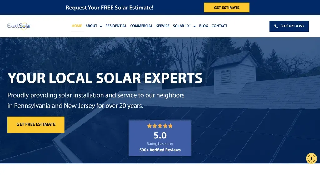Exact Solar sitio web