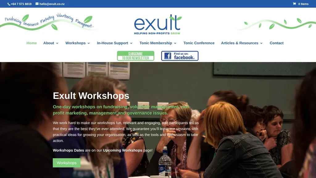 Exult sitio web