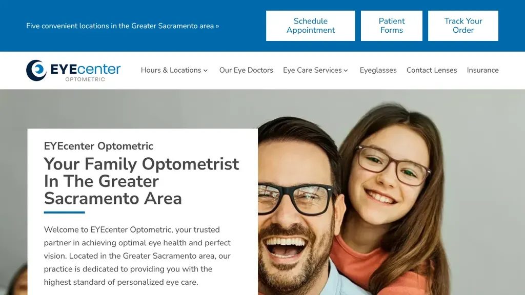 Eye Center Optometric sitio web