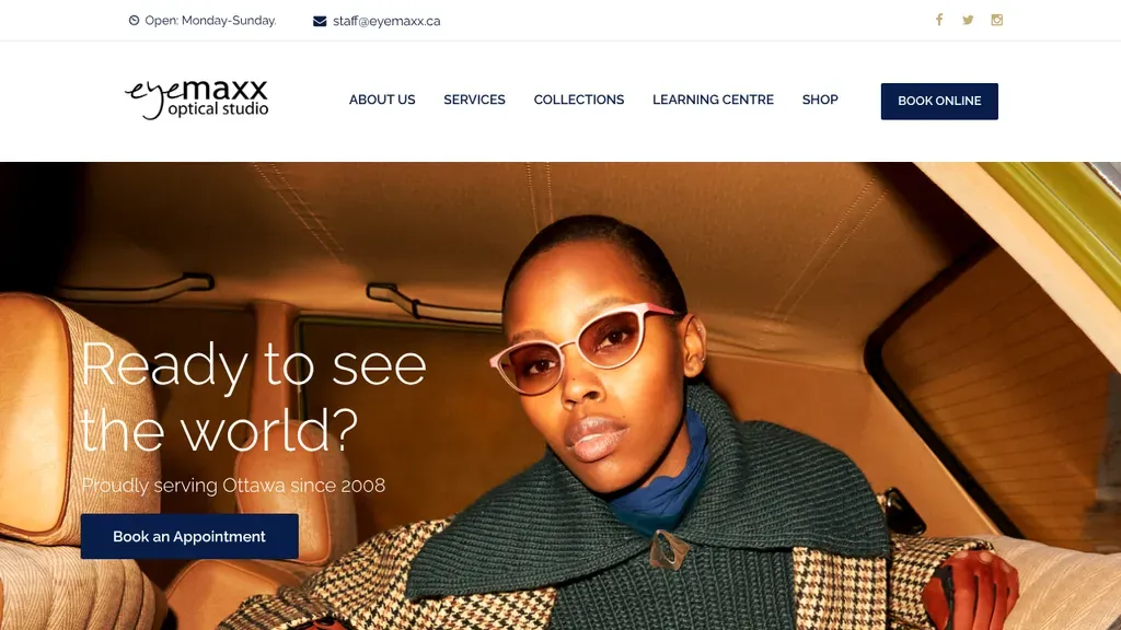 Eyemaxx Optical Studio sitio web