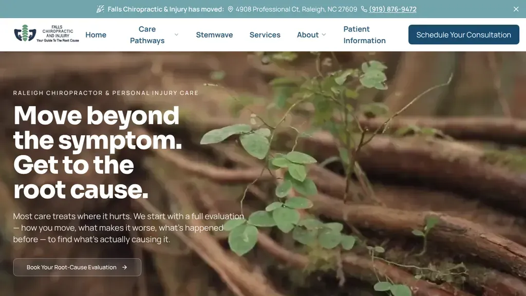 Falls Chiropractic and Injury sitio web