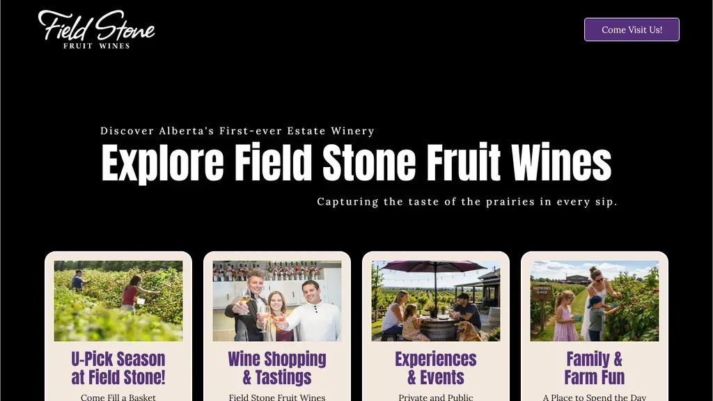 Field Stone Fruit Wines sitio web