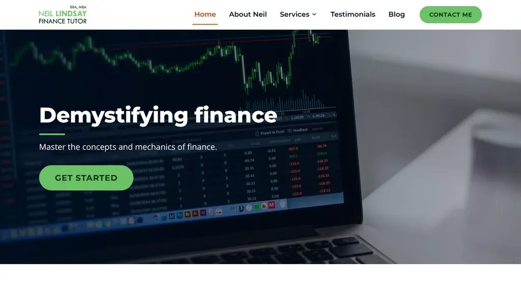 Finance Tutor sitio web