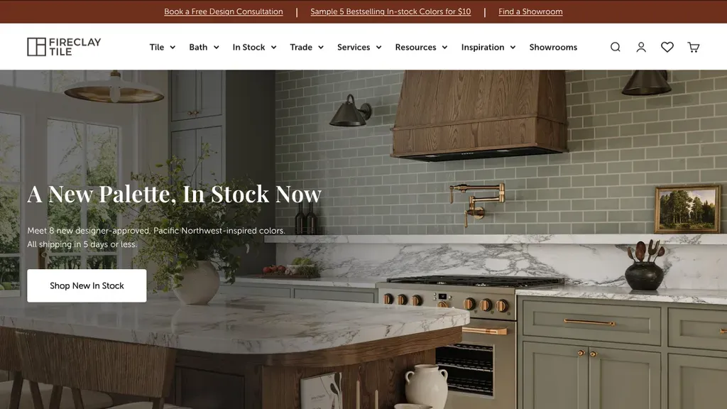 Fireclay Tile website