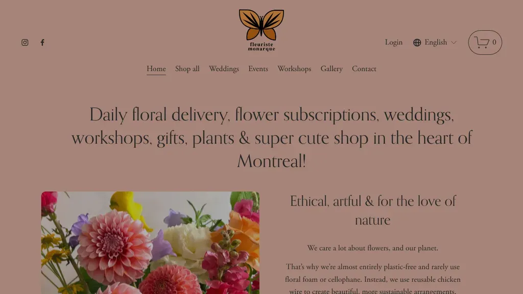 Fleuriste Monarque sitio web