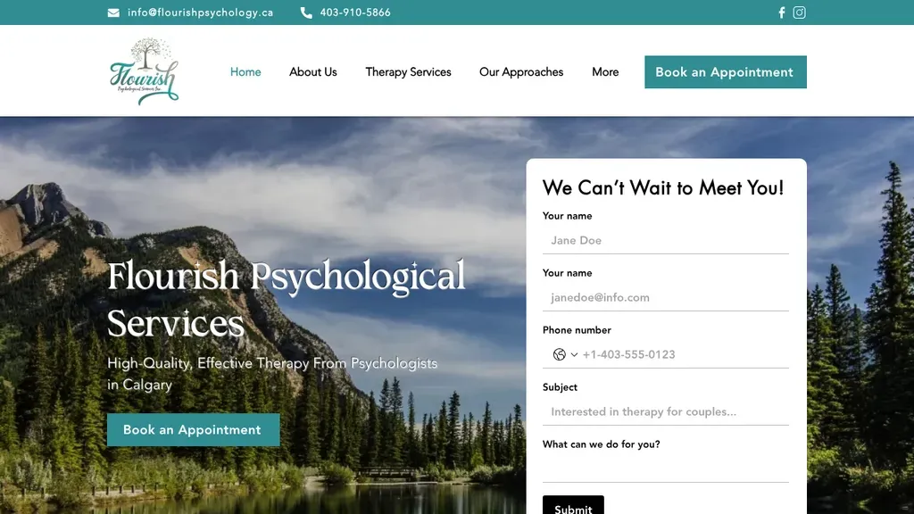 Flourish Psychological Services sitio web