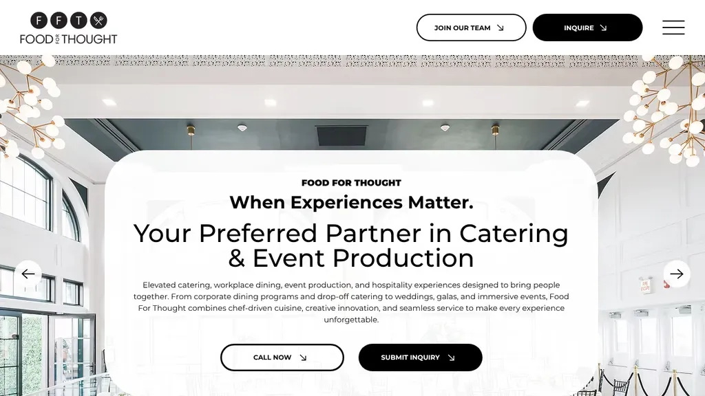 Food For Thought sitio web