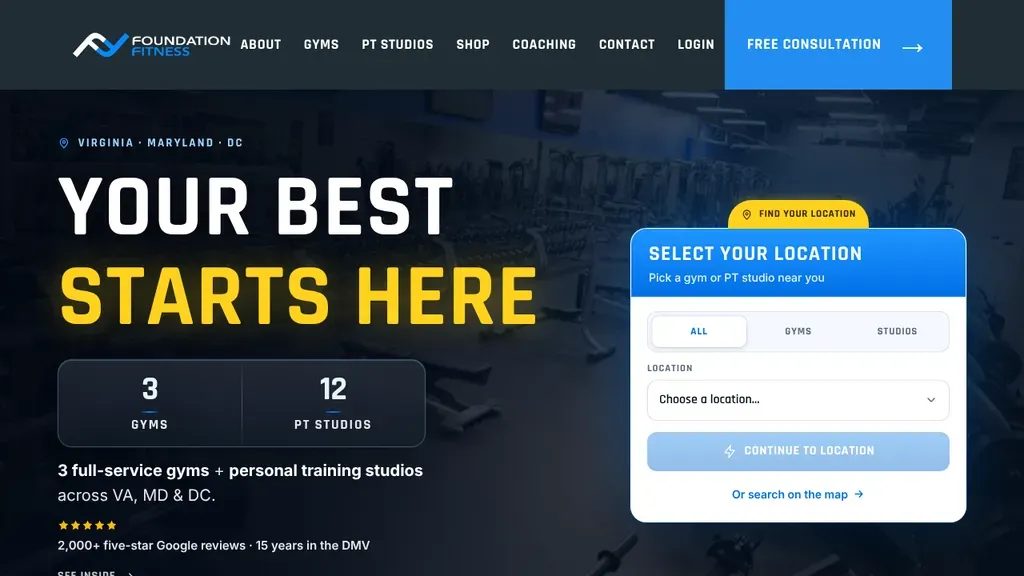Foundation Fitness of The Palisades sitio web