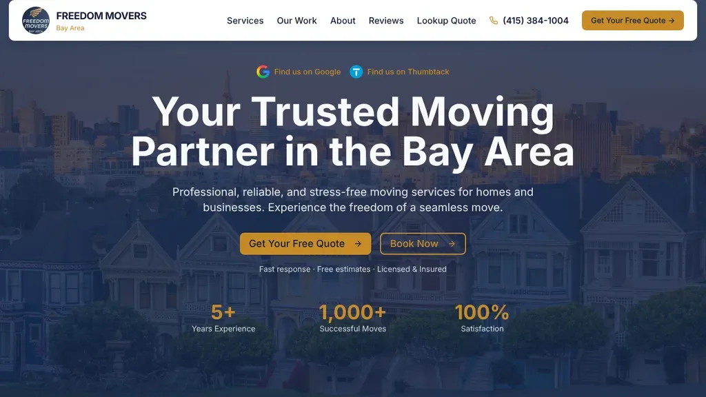 FreeDom Movers sitio web