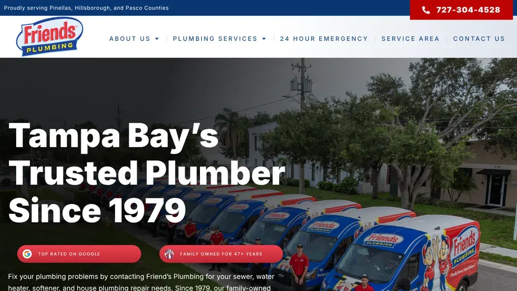 Friend's Plumbing sitio web