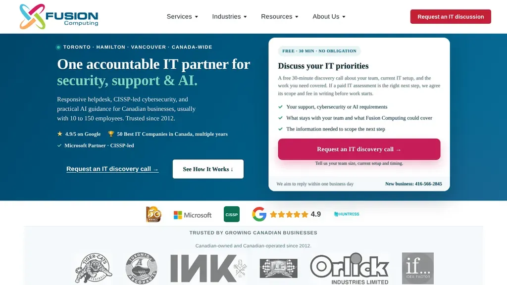 Fusion Computing sitio web