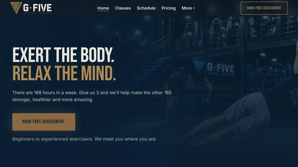 G-Five Training & Wellness sitio web