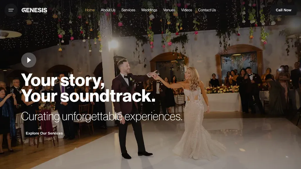 Genesis Events sitio web