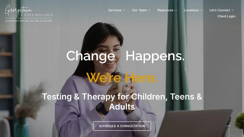Georgetown Psychology sitio web
