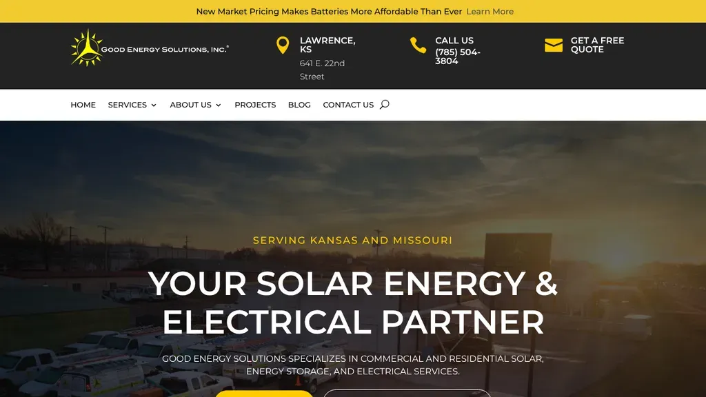 Good Energy Solutions sitio web