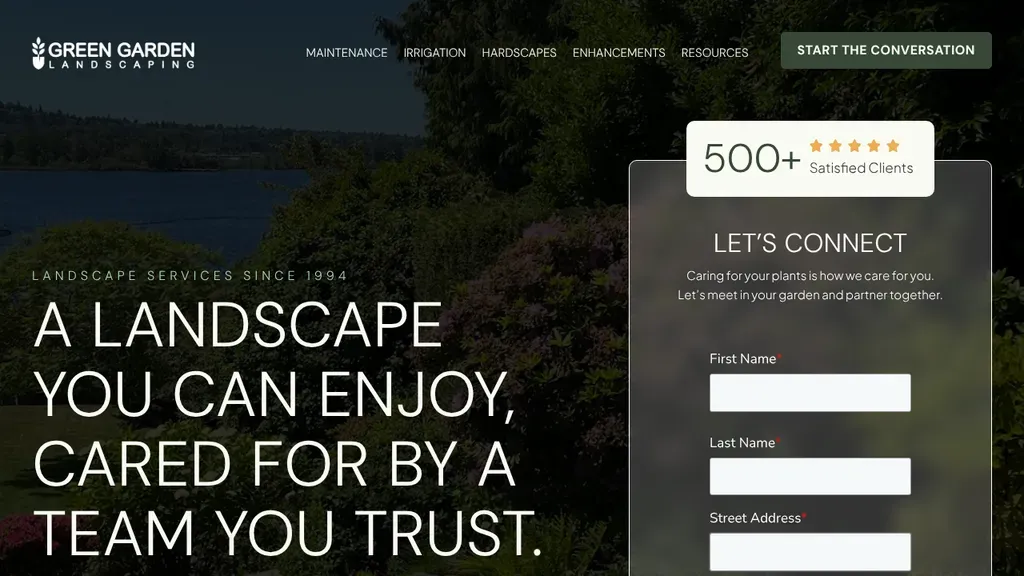Green Garden Landscaping sitio web