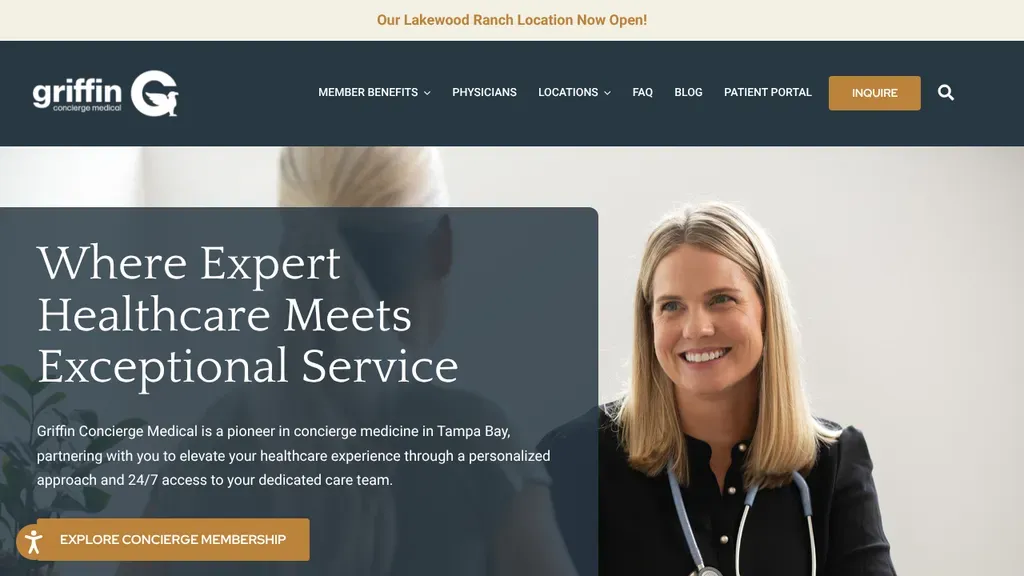 Griffin Concierge Medical sitio web