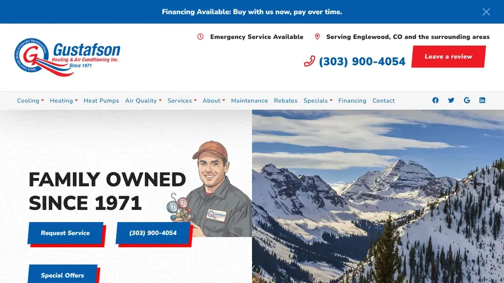Gustafson Heating & Air Conditioning sitio web