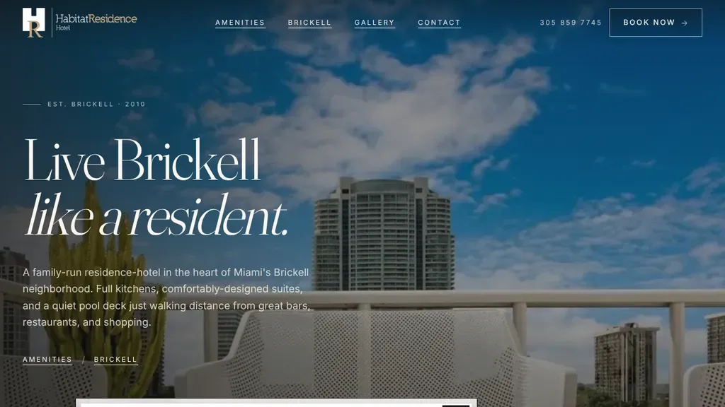 Habitat Residence sitio web