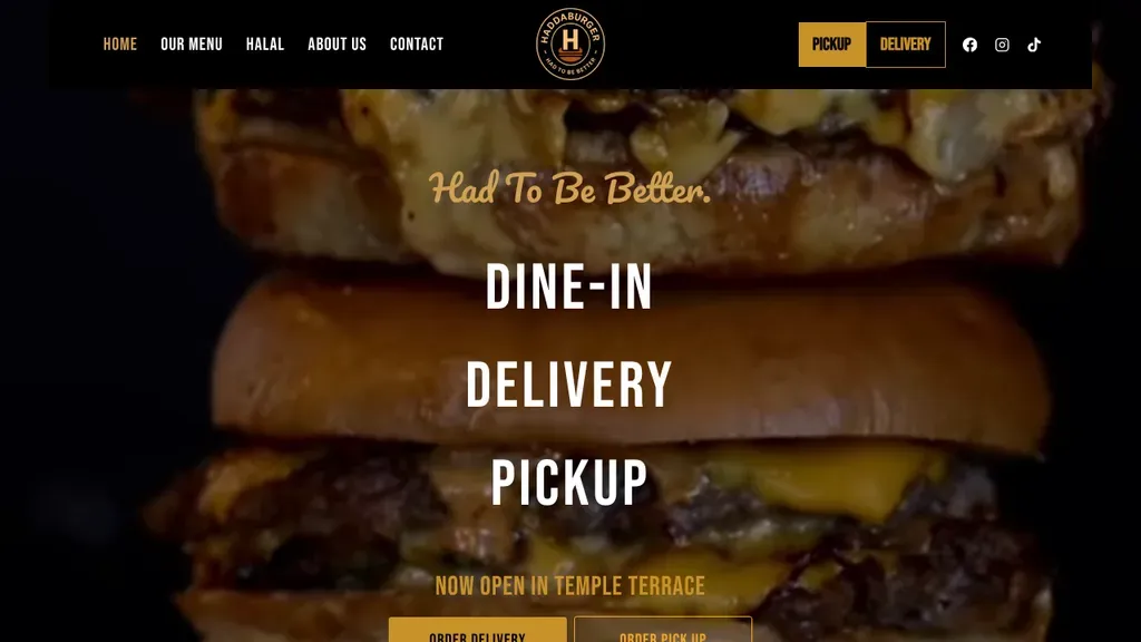 HaddaBurger sitio web