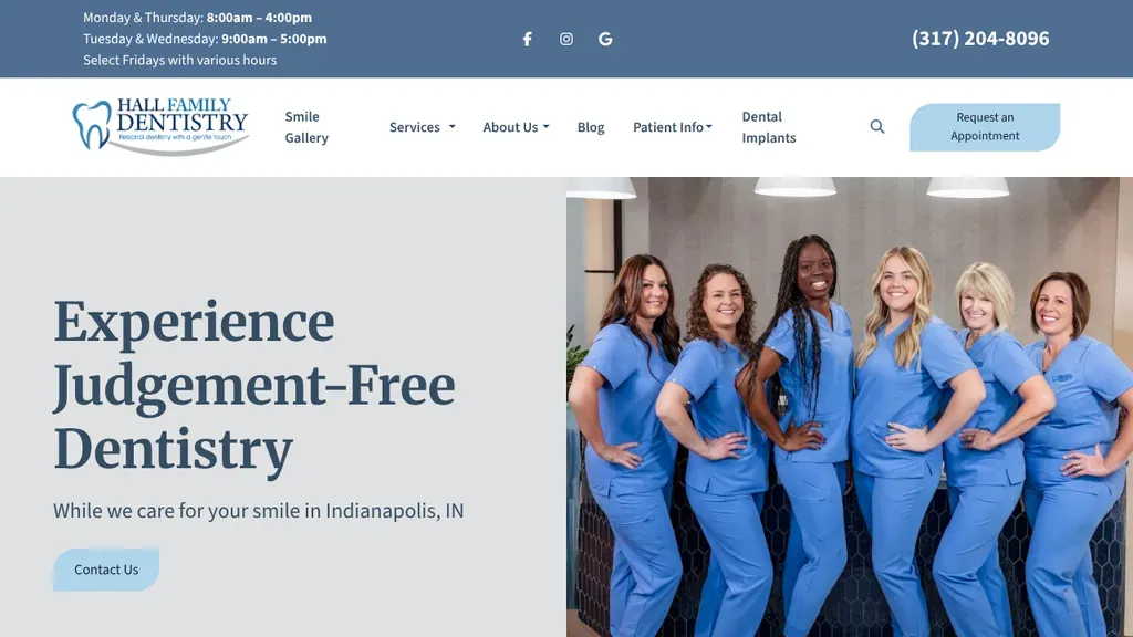 Hall Family Dentistry of Southeast Indianapolis sitio web