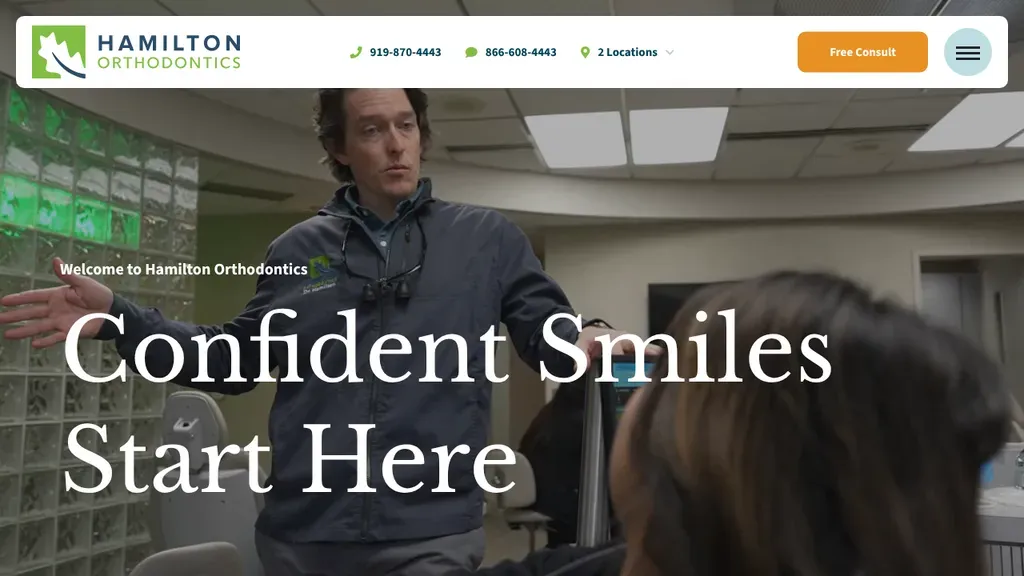 Hamilton Orthodontics sitio web