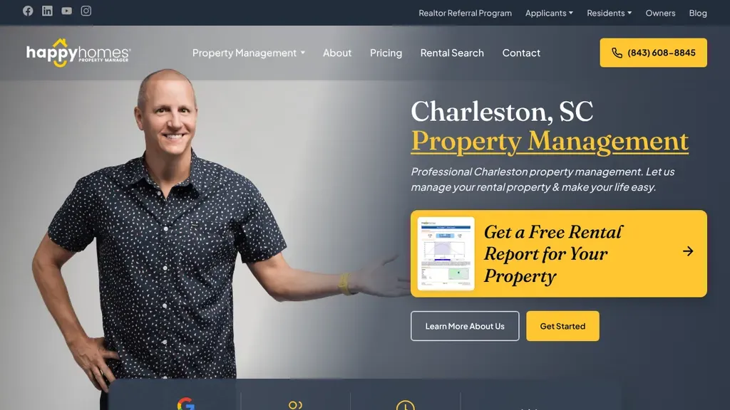Happy Homes Property Manager website