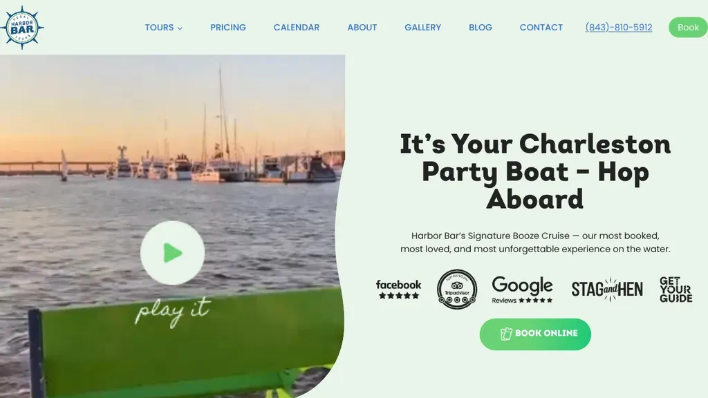 Harbor Bar Boat Tours sitio web