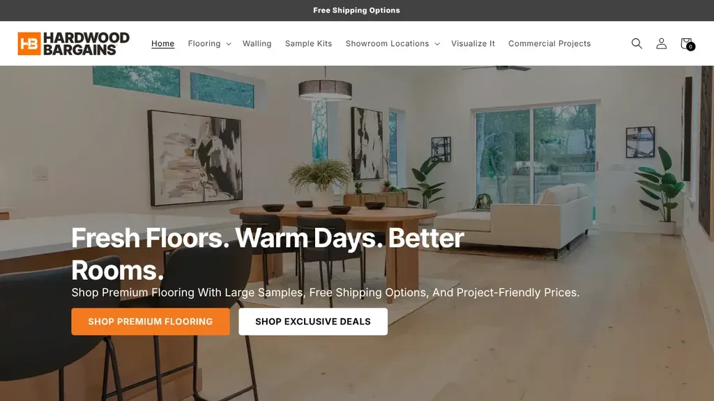 Hardwood Bargains Houston website