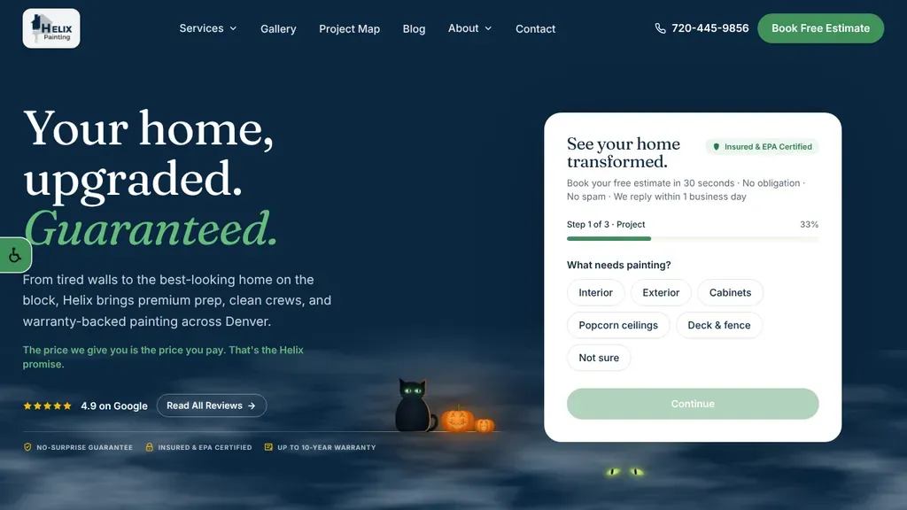 Helix Painting sitio web