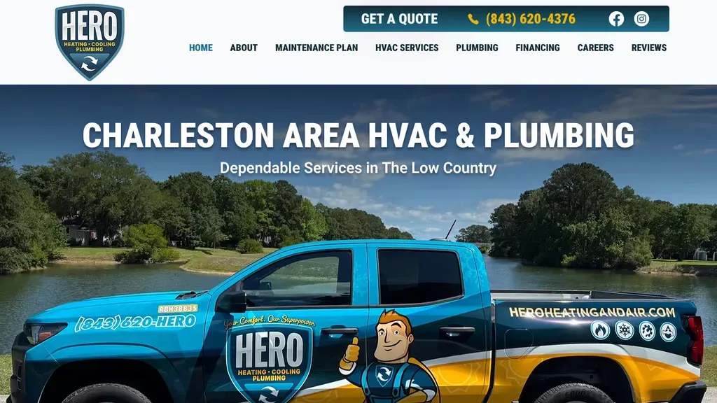 HERO Heating and Air sitio web